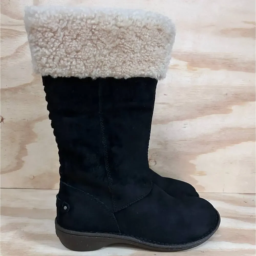 UGG Australia - Karyn Cuff Sheepskin - Boots - Black - Women's - 7 - S/N 1005449